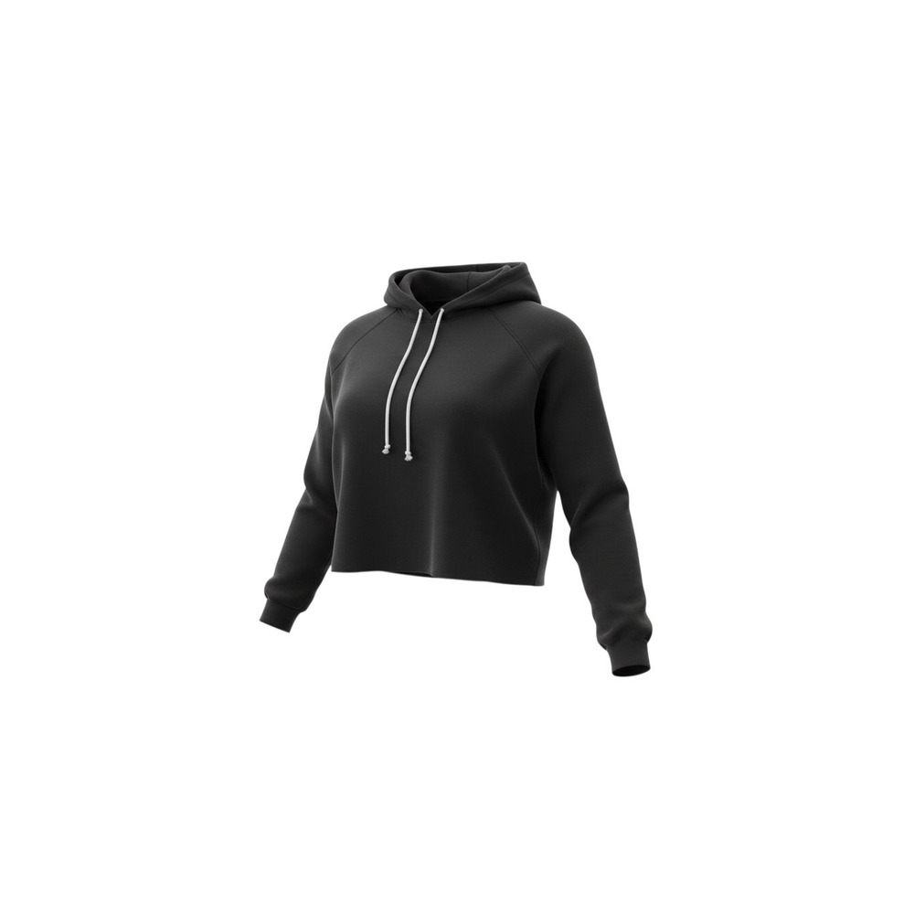 Wild Fable Cropped Hoodie Womens XXL Black Ebony Raw Hem Long Sleeve Sweatshirt